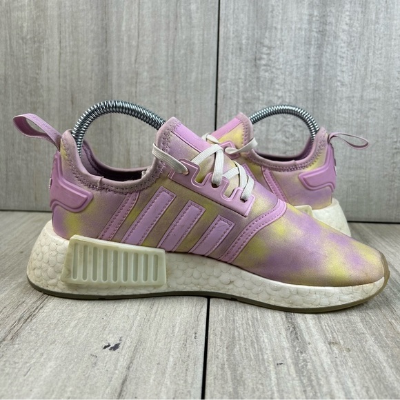 Adidas NMD R1 Pink Purple Running Sneaker Athletic Shoe Youth Girls Size 4 - Picture 2 of 10